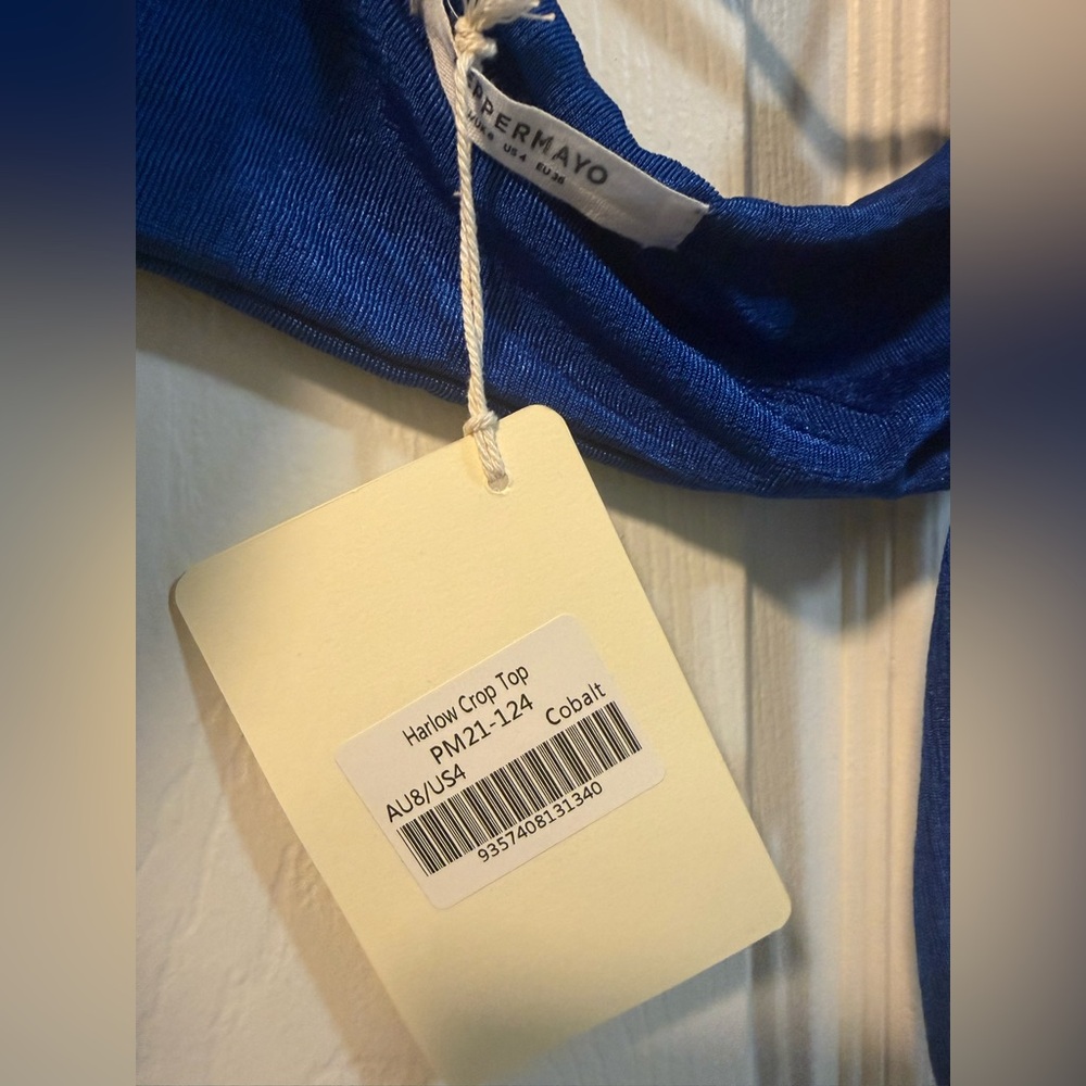 Peppermayo - Harlow Crop Top in Colbalt Blue - Size US 4 - NWT - Picture 5 of 6